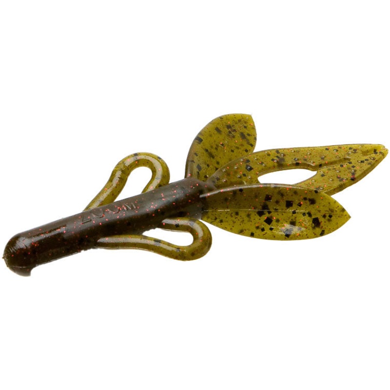 Zoom Super Hog Creature Bait – 4 Inch Black Red Glitter