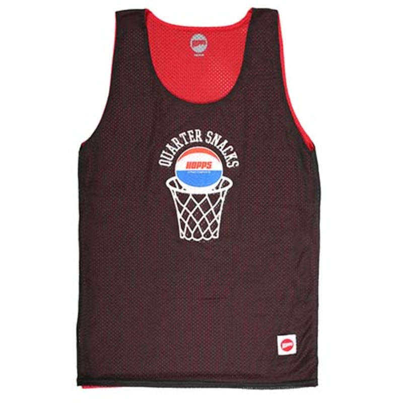 Hopps Hopps x Quartersnacks Reversible Jersey Black/ Red Large