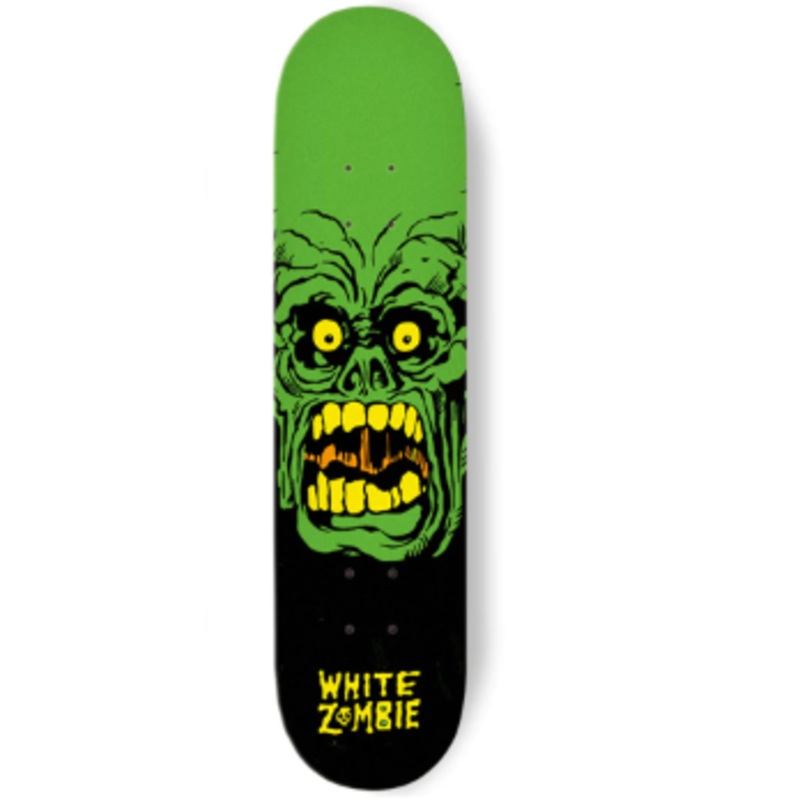 White Zombie Green Monster Skateboard Deck 8.5 in 8.5 in