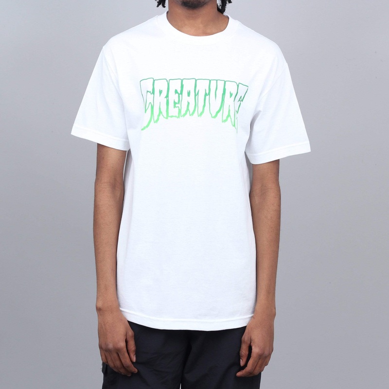 Creature Outline T-Shirt White Medium