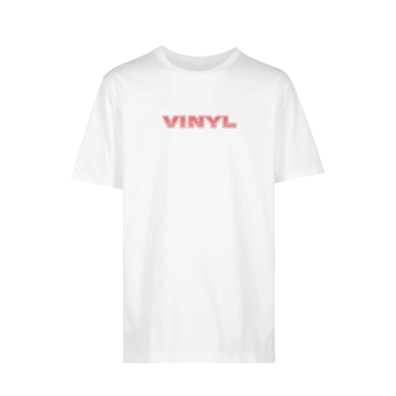 Vinyl Static Tee – ( White ) Small