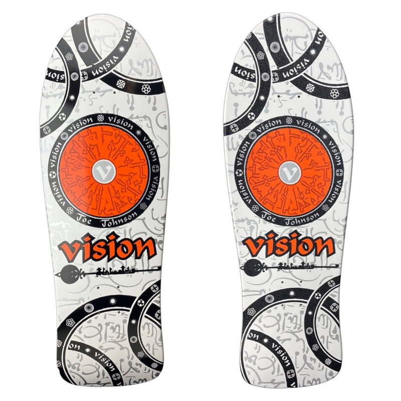 Vision Joe Johnson Hieroglyphics “Double Take” White 10.25″ Skateboard Deck