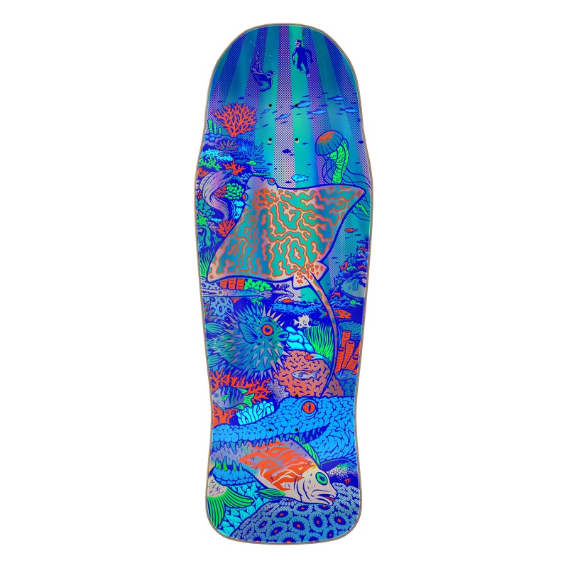 10.34in Winkowski Aquatic Prismatic Santa Cruz Shaped Skateboard Deck No Color 10.34in x 30.54in