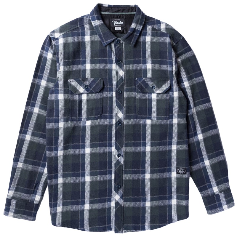 Vissla Creators Innovators Eco Long Sleeve Button-Up Flannel Shirt – Evergreen