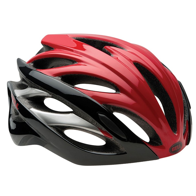 Bell Overdrive Road Helmet – Red-Black Hero