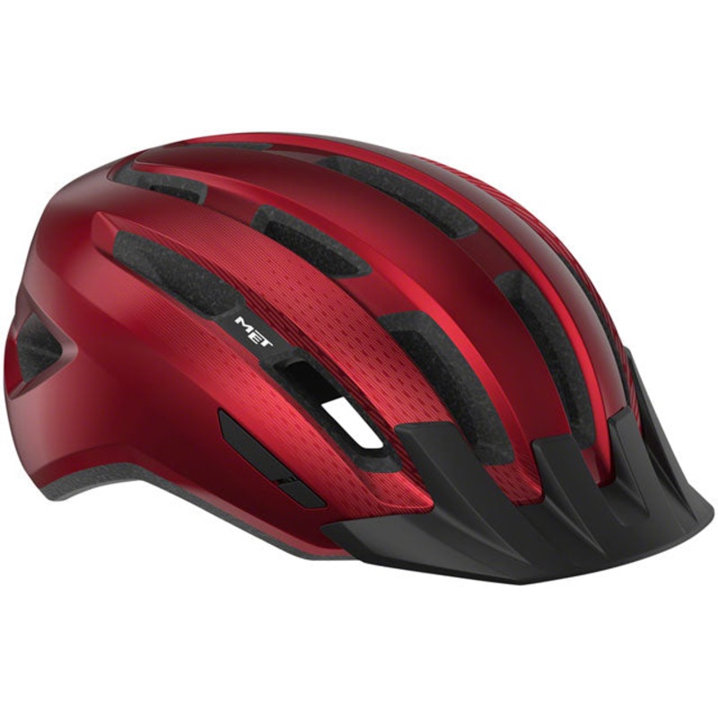 MET Downtown MIPS Helmet – Red, Glossy, Medium/Large